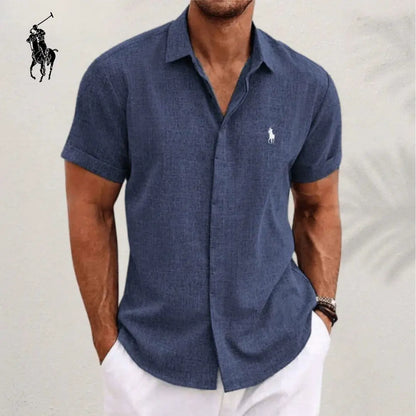 Chemise élégante en lin et coton L.R.