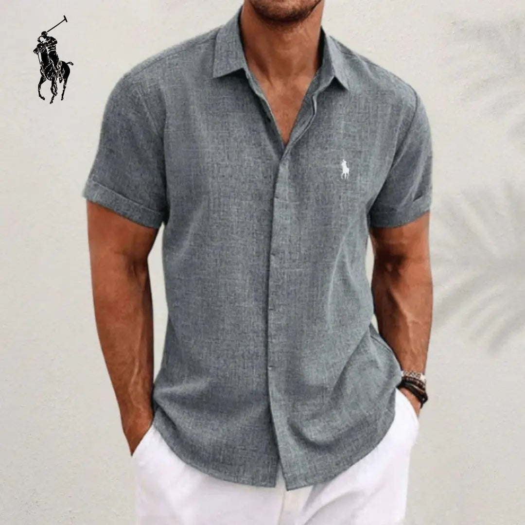 Chemise élégante en lin et coton L.R.