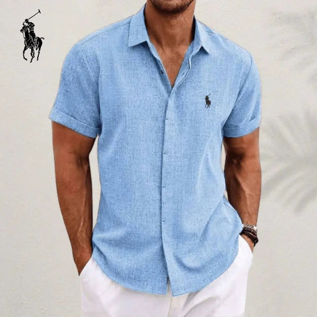 Chemise élégante en lin et coton L.R.