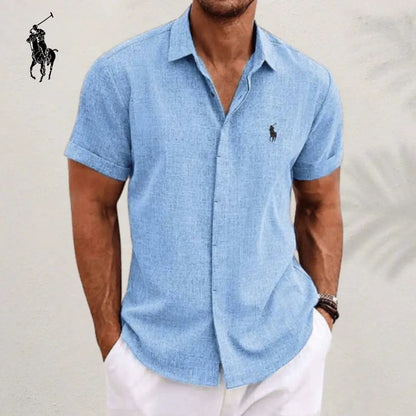 Chemise élégante en lin et coton L.R.