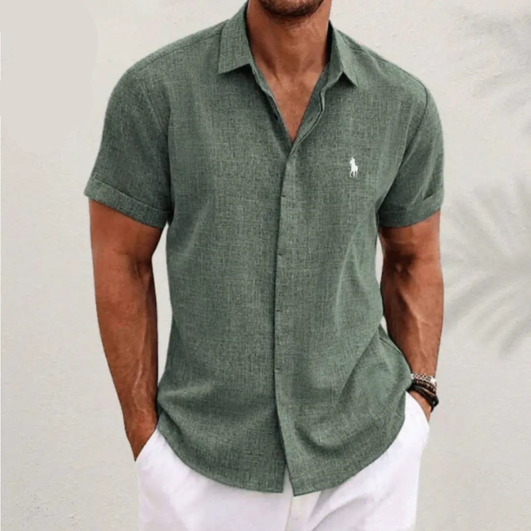 Chemise élégante en lin et coton L.R.