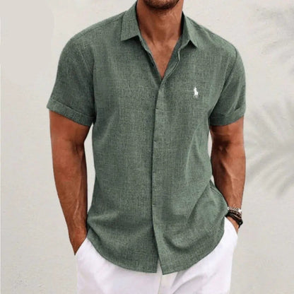 Chemise élégante en lin et coton L.R.
