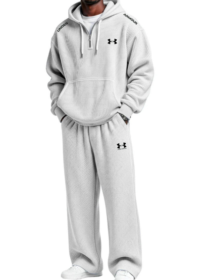 Ensemble sweat à capuche technique et pantalon de jogging en maille gaufrée – Liquidation