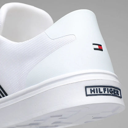 Tommy Hilfiger Baskets Lightweight Stripes Knit 2836 Blanc